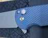 Pro-Tech Malibu 5241 Blue Titanium Custom Reverse Tanto Flipper