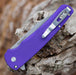 Pro-Tech Malibu Blade Show Texas Manual Flipper Knife 3.30" MagnaCut Purple