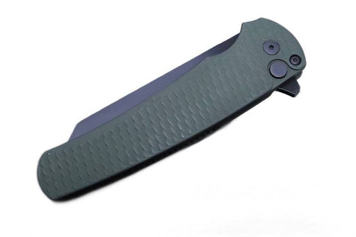 Pro-Tech Malibu Flipper Green Dragon Scale Aluminum Black DLC Blade (3.25" CPM-20CV) 5236-Green