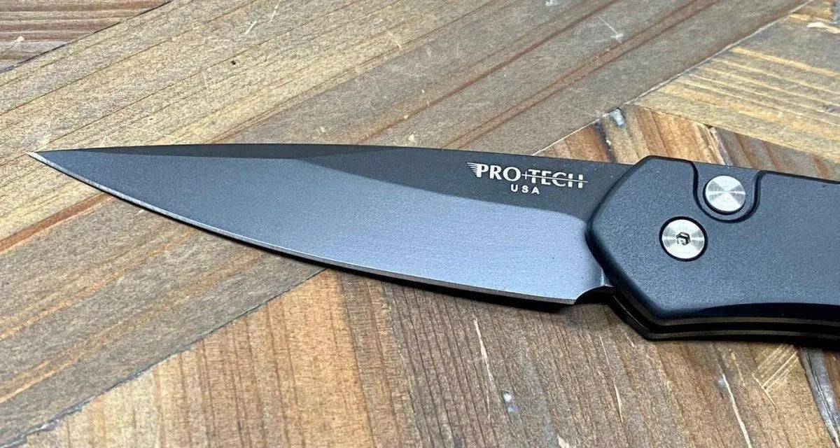 Pro-Tech Newport 3407 Auto Knife Black (3") (Black Blade)