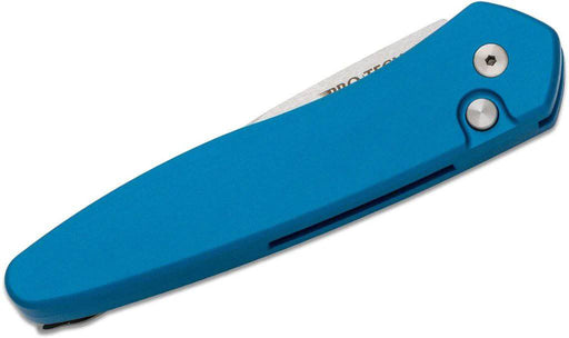 Pro-Tech Newport Auto Knife (3" Stonewash/Blue Handle) 3405-BLUE