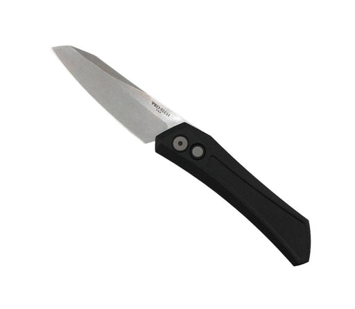 Pro-Tech Oligarch Auto Folder Black Aluminum Body Magnacut Stonewashed Plain Edge (3.25") DS101