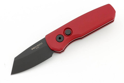 Pro-Tech Runt 5 R5403-RED Black Magnacut DLC Reverse Tanto Red Handles (USA)