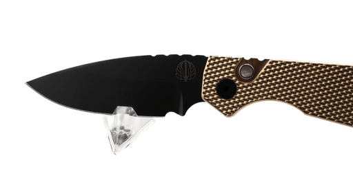 Pro-Tech Strider PT236 PT+ Auto Folding Knife 3.05" MagnaCut Black DLC Drop Point Blade AlBronze Bronze Handles