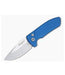 Protech Knives Les George SBR Black DLC Blue Handle Knife LG403-BLUE