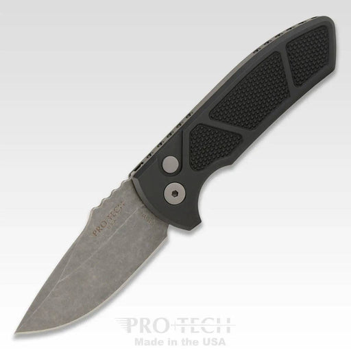 Protech Les George SBR Acid Washed Knife Textured Black (2.6")