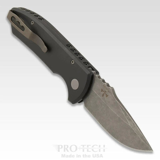 Protech Les George SBR Acid Washed Knife Textured Black (2.6")