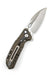 Custom Reate T6000 Frame Lock Flipper Knife 3.1" M390 Belt Satin Drop Point Bead Blasted Titanium Handles Zirconium Drab Brown Anodized