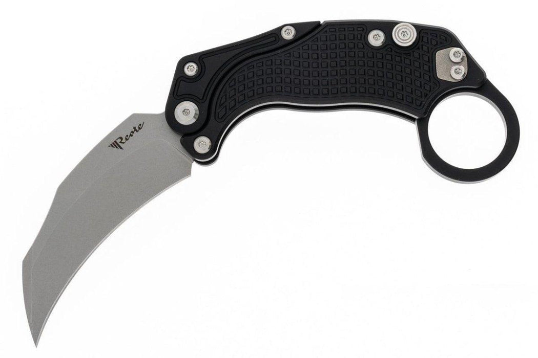 Reate Exo-K Karambit Gravity Knife Black Aluminum (3.1" Stonewash)