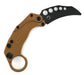 Reate Exo-K Karambit Gravity Knife Blue Aluminum (3.1" Black PVD)