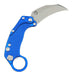 Reate Exo-K Karambit Gravity Knife Blue Aluminum (3.1" Stonewash)