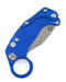 Reate Exo-K Karambit Gravity Knife Blue Aluminum (3.1" Stonewash)