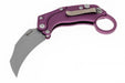 Reate Exo-K Karambit Gravity Knife Purple Aluminum (3.1" Stonewash)