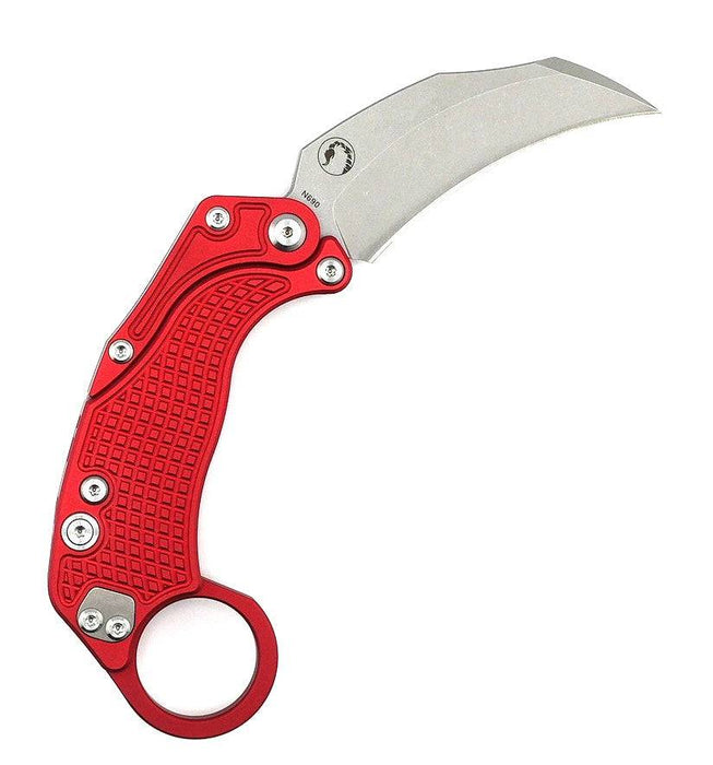 Reate Exo-K Karambit Gravity Knife Red Aluminum (3.1" Stonewash)