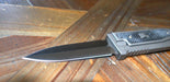 REATE EXO-M OTF GRAVITY KNIFE TITANIUM/BLACK MICARTA 2.95" DOUBLE EDGE SATIN