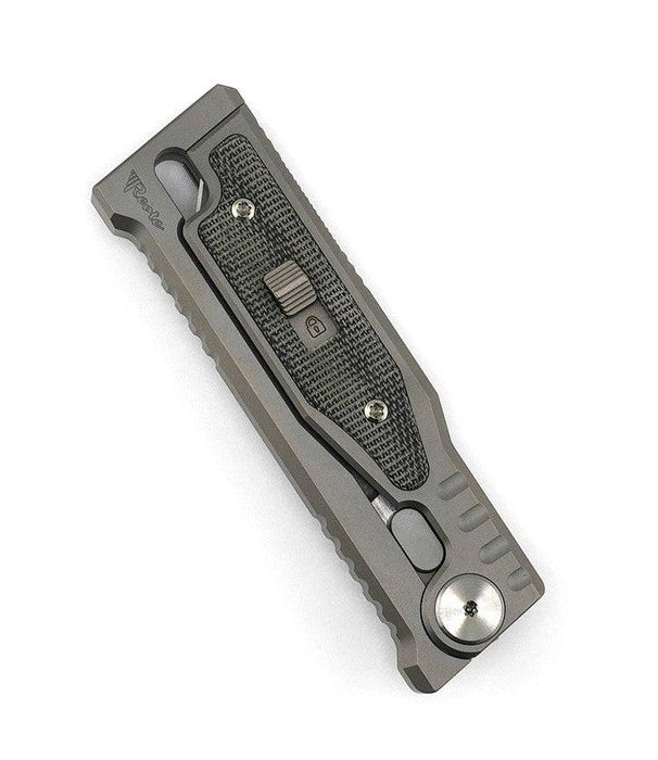 Reate EXO Mini Stonewash Tanto Gravity Knife Titanium Black Micarta (3V)