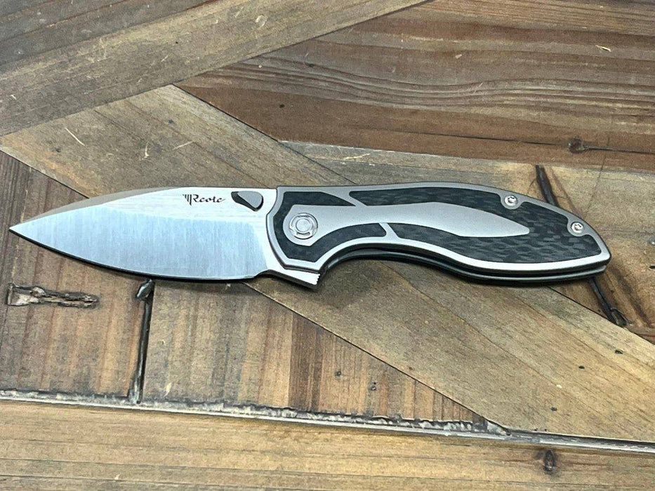 Reate Iron-X Framelock Titantium Folding Knife Carbon Fiber