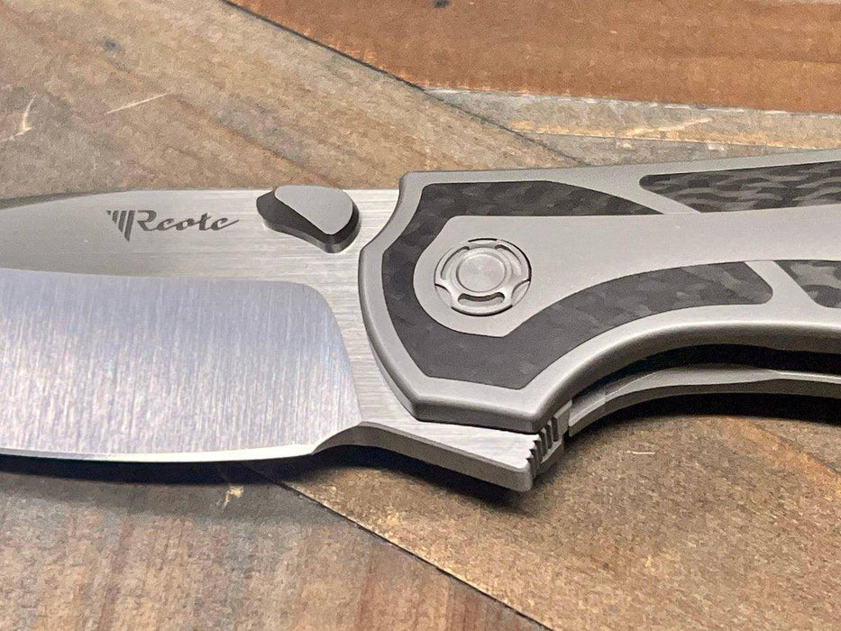 Reate Iron-X Framelock Titantium Folding Knife Carbon Fiber