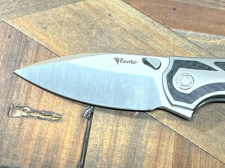 Reate Iron-X Framelock Titantium Folding Knife Carbon Fiber