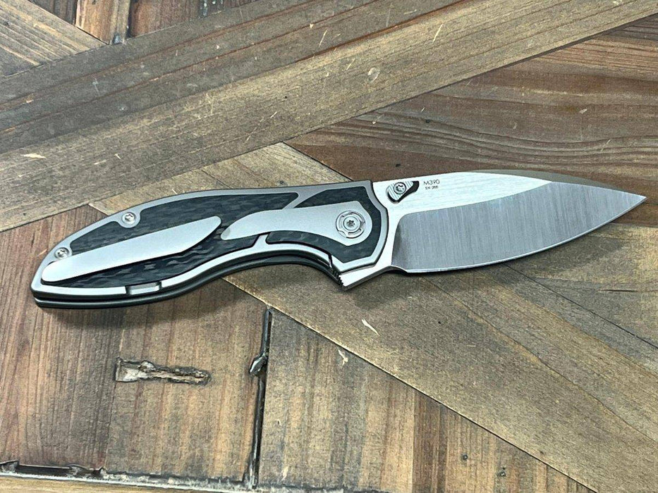 Reate Iron-X Framelock Titantium Folding Knife Carbon Fiber