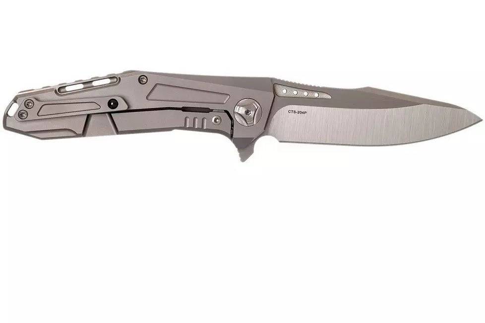 Reate K-3 Flipper 3.875" CTS-204P Drop Point Blade Titanium Handles with Carbon Fiber Inlays