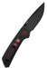 Reate PL-XT Black Micarta - Nitro-V - Black PVD - Red G10 Inlay