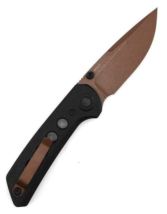 Reate PL-XT Black Micarta - Nitro-V - Copper PVD - Black G10 Inlay