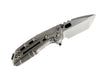 Reate T1000 Flipper Knife 3.8" CPM-3V Satin Compound Tanto Milled Titanium Handles