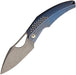 Reate Tashi Bharucha Baby Machine Frame Lock Knife Blue Titanium (3.25" Satin)