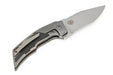 Reate Tashi Bharucha T3000 Flipper Knife 3" M390 Satin Blade Titanium Carbon Fiber