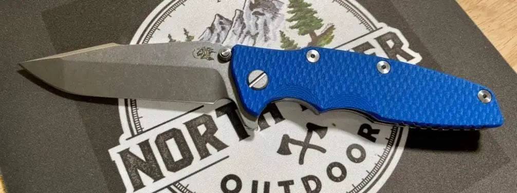 Hinderer Eklipse Harpoon Spanto Battle Blue Knife Stonewash G10