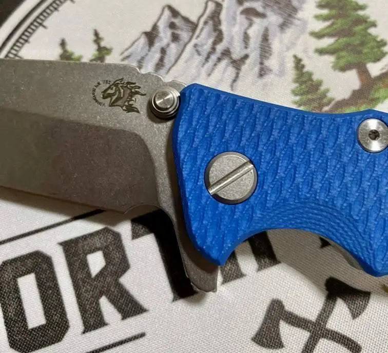 Hinderer Eklipse Harpoon Spanto Battle Blue Knife Stonewash G10