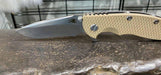 Hinderer XM-18 3.5″ Recurve Stonewash FDE G10