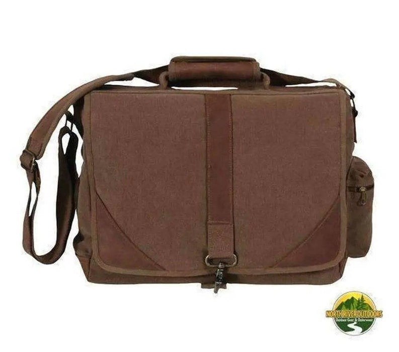 Rothco Brown Canvas Pioneer Laptop Bag - 9690