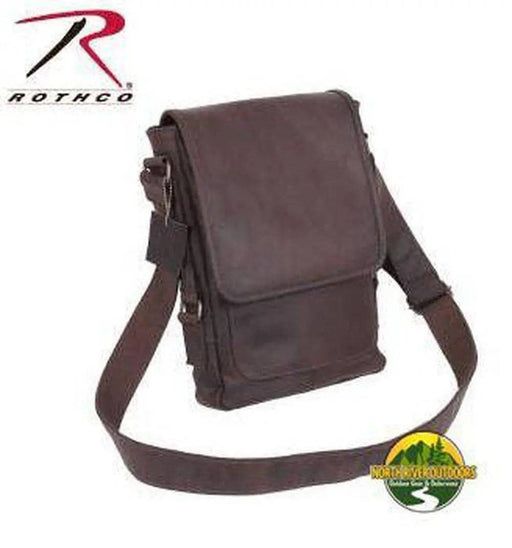 Rothco Brown Leather Military Tech Bag