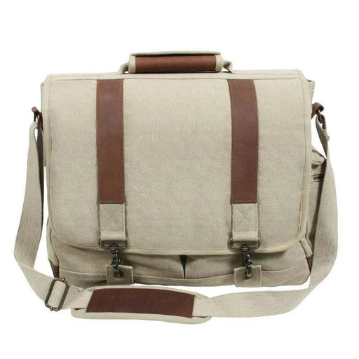 Rothco Vintage Canvas Pathfinder Laptop Bag With Leather Accents