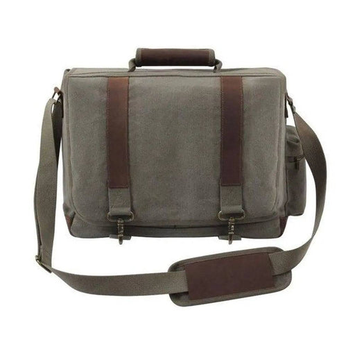 Rothco Vintage Canvas Pathfinder Laptop Bag With Leather Accents