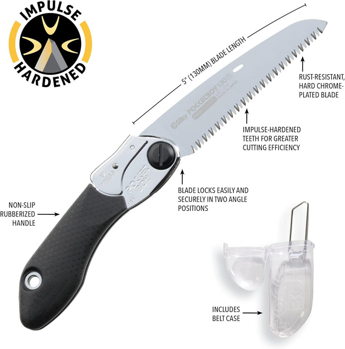 Silky Professional Series PocketBoy Folding Saw 130mm Medium Teeth (340-13)