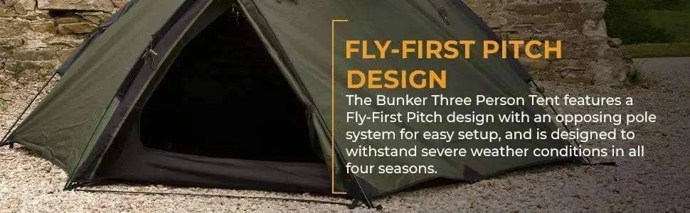 Snugpak Bunker 3 Person Tent / Tactical Shelter (Olive)