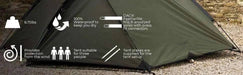 Snugpak Bunker 3 Person Tent / Tactical Shelter (Olive)