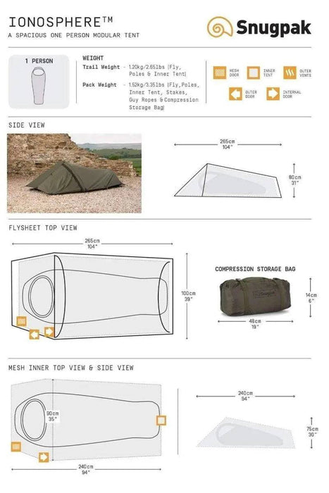 Snugpak Ionosphere Tent 1 Person Tent