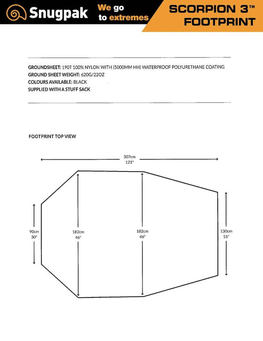Snugpak Scorpion 3 FP-92880 Footprint Only