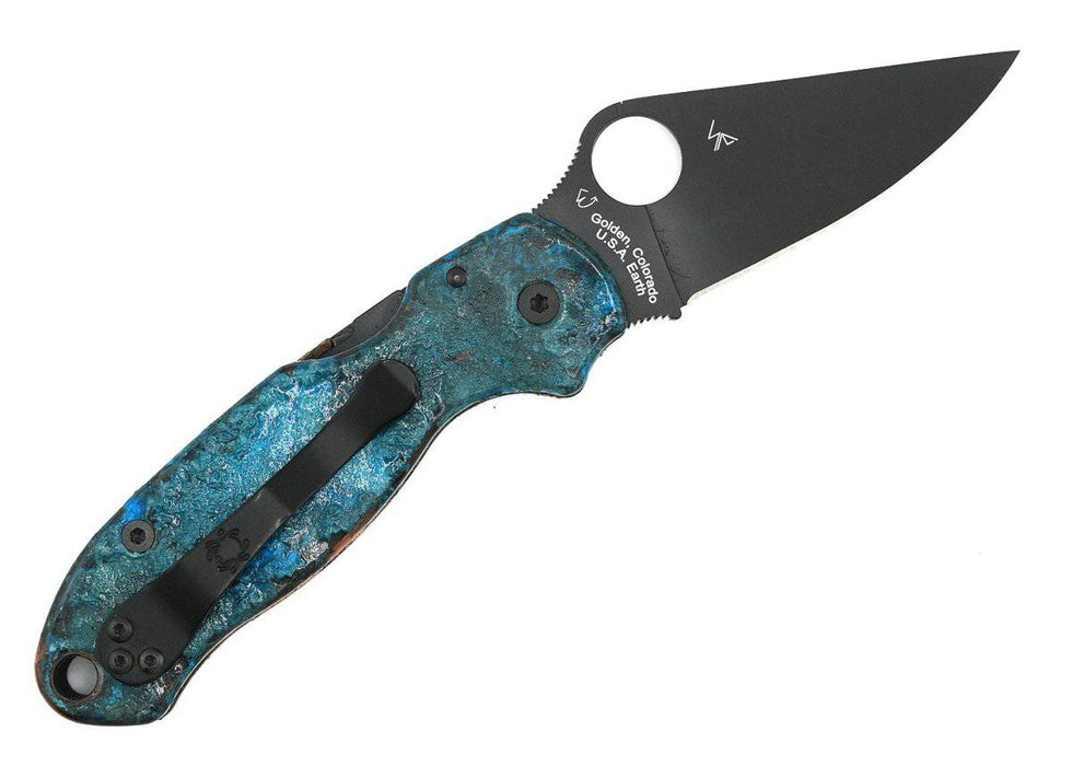 Custom Spyderco Para 3 C223GPBK Knife 3" S45VN Black Blade, Ship Wrecked Copper Scales(USA)