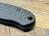 Custom Spyderco Para 3 Knife 3" S45VN Black Blade Basket Weave Carbon Fiber Ti Clip "Dark Knight"