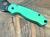 Custom Spyderco Para 3 Knife 3" S45VN Black Blade, Titanium Handles Clip "SeaFoam" (USA)