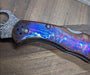 Limited Editon Custom Spyderco Delica 4 Titanium Damascus (C11TIPD+CUSTOM)