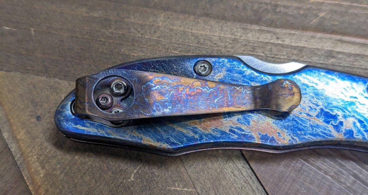 Limited Editon Custom Spyderco Delica 4 Titanium Damascus (C11TIPD+CUSTOM)