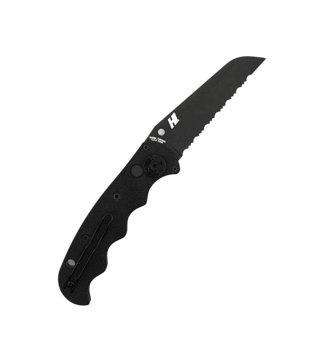 Spyderco Autonomy Auto Folding Knife 3.65" H-1 Black Serrated Blade G10 Handles - C165GSBBK