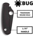 Spyderco Bug Non-Locking Knife Black Steel Blade C133BKP