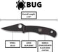 Spyderco Bug Non-Locking Knife Black Steel Blade C133BKP